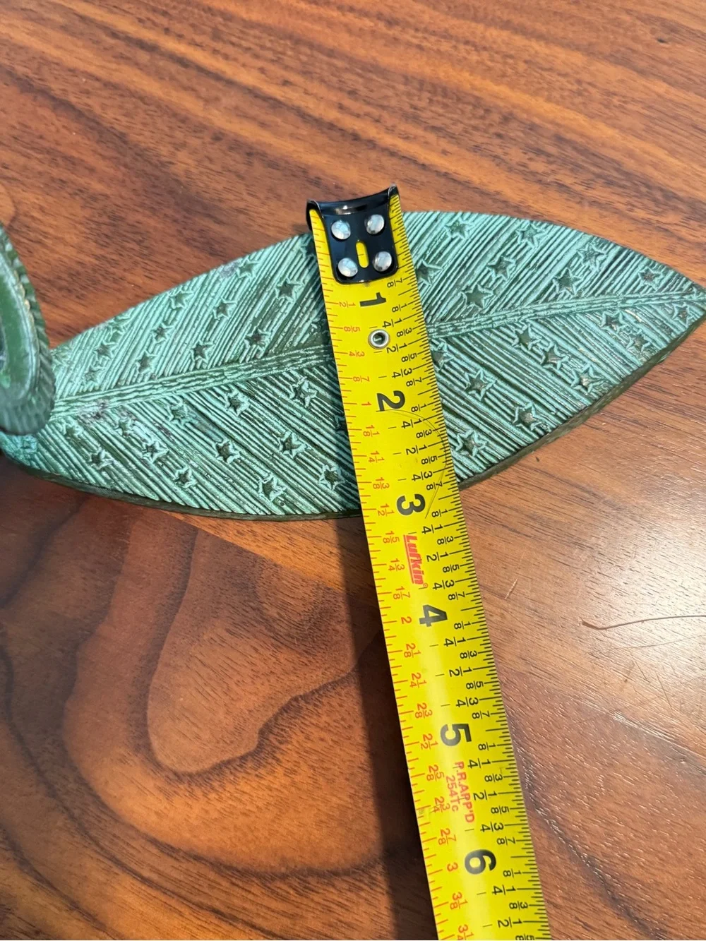 Vintage Brass Green Leaf Wall Sconce Candle Holder | Home Wall Decor